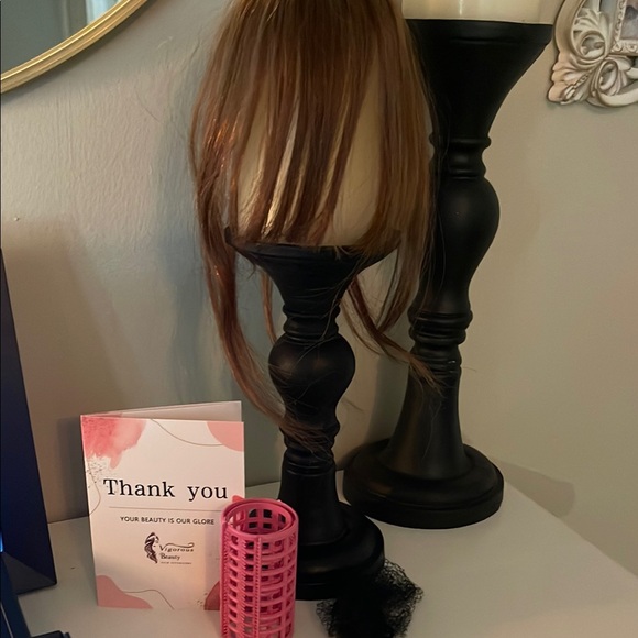 NIB Clip-In Bangs | Vigorous Beauty | Chestnut Brown | Easy Hair Topper - Picture 3 of 4